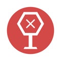 Forbidden sign  Vector Icon which can easily modify or edit Royalty Free Stock Photo