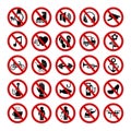 Forbidden signs