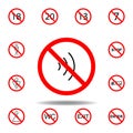 Forbidden sound icon. set can be used for web, logo, mobile app, UI, UX