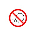 Forbidden speaking icon can be used for web, logo, mobile app, UI UX Royalty Free Stock Photo
