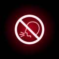 Forbidden speaking icon in red neon style. Can be used for web, logo, mobile app, UI, UX Royalty Free Stock Photo