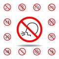 Forbidden speaking icon. set can be used for web, logo, mobile app, UI, UX