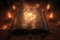 Forbidden Spellbook A mystical spellbook open on