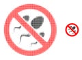 Forbidden Sperm Halftone Dotted Icon Royalty Free Stock Photo