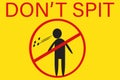 Forbidden spit icon can be used for web, logo, mobile app,