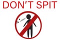 Forbidden spit icon can be used for web, logo, mobile app,