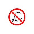 Forbidden spit icon can be used for web, logo, mobile app, UI UX