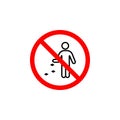 Forbidden throw garbage icon can be used for web, logo, mobile app, UI UX