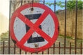 Forbidden to park sign on Brazilian street