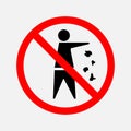 It is forbidden to throw garbage