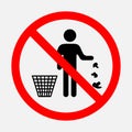It is forbidden to throw garbage