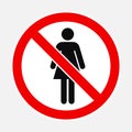 Forbidden to women sign