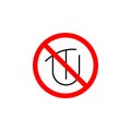 Forbidden tongue, taste icon on white background can be used for web, logo, mobile app, UI UX