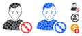 Forbidden User Composition Icon of Circle Dots
