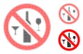 Forbidden Wine Drinks Halftone Dotted Icon
