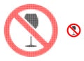Forbidden Wine Halftone Dotted Icon Royalty Free Stock Photo