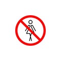 Forbidden woman icon can be used for web, logo, mobile app, UI UX