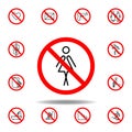 Forbidden woman icon. set can be used for web, logo, mobile app, UI, UX