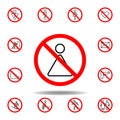 Forbidden woman icon. set can be used for web, logo, mobile app, UI, UX