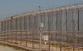 Forbidding high security fence securing prisoners inside the facility-Victoria Royalty Free Stock Photo