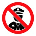 Forbiden Police - Vector Icon Illustration Royalty Free Stock Photo