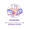 Forced labor concept icon