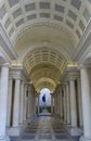 Forced perspective by Borromini in Rome