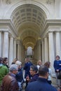 Forced perspective by Borromini in Rome