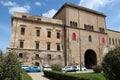 forcella de seta palace and greci gate in palermo in sicily in italy