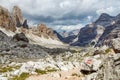 forcella Travenanzes, Alps Dolomites mountains Royalty Free Stock Photo