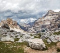 forcella Travenanzes, Alps Dolomites mountains Royalty Free Stock Photo