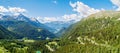 Forcola of Livigno CH, view towards Poschiavo Royalty Free Stock Photo