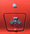 Ford badge for a red Thunderbird car Royalty Free Stock Photo