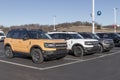 Ford Bronco display. Broncos come in a base model or Ford has up to 200 accessories for street and off-road use