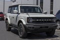 Ford Bronco display at a dealership. Broncos can be ordered in a base model or Ford has up to 200 accessories for off road Royalty Free Stock Photo