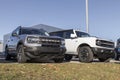 Ford Bronco display at a dealership. Broncos can be ordered in a base model or Ford has up to 200 accessories for off-road use Royalty Free Stock Photo