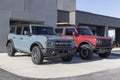 Ford Bronco display at a dealership. Broncos can be ordered in a base model or Ford has up to 200 accessories for street Royalty Free Stock Photo
