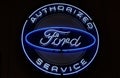 Vintage Ford Motor Company Authorized Service Neon Advertising Sign