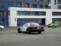 Ford Crown Victoria SFPD cop vehicle parked in the middle of King Street