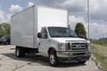 Ford E-450 Cutaway with Wabash Box Truck display at a dealership. The Ford E450 comes standard with a 7.3L V8 Engine