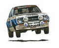 Ford Escort MkII RS1800 (Roger Clark) Royalty Free Stock Photo