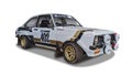 Ford Escort RS2000 rally car on white background