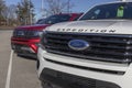 Ford Expedition SUV display at a dealership. Ford sells the Expedition in base, King Ranch, Texas, Stealth, FX4 and XL STX models Royalty Free Stock Photo