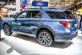 Ford Explorer Plug In Hybrid SUV at Brussels Motor Show, U625, Sixth generation, car produced by Ford Motor Company Royalty Free Stock Photo