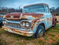 Gainesville, Georgia/USA-1/16/17 Antique Ford F100 custom cab pickup truck