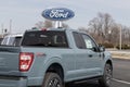 Ford F-150 display at a dealership. The Ford F150 is available in XL, XLT, Lariat, King Ranch, Platinum, and Limited models