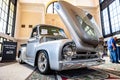 1955 Ford F-100 at the 2023 Jax Auto Show in the Prime Osborn Convention Center Royalty Free Stock Photo