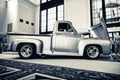 1955 Ford F-100 at the 2023 Jax Auto Show in the Prime Osborn Convention Center Royalty Free Stock Photo