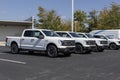 Ford F-150 Lightning 4X4 Crew Cab display. Ford offers the F150 Lightning electric truck in Pro, XLT, and Platinum models Royalty Free Stock Photo