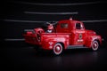 1948 Ford F-1 Pickup Truck Harley Davidson Fire Truck and 1936 El Knucklehead Motorcycle - Back side - 1-24 Scale Diecast Model T